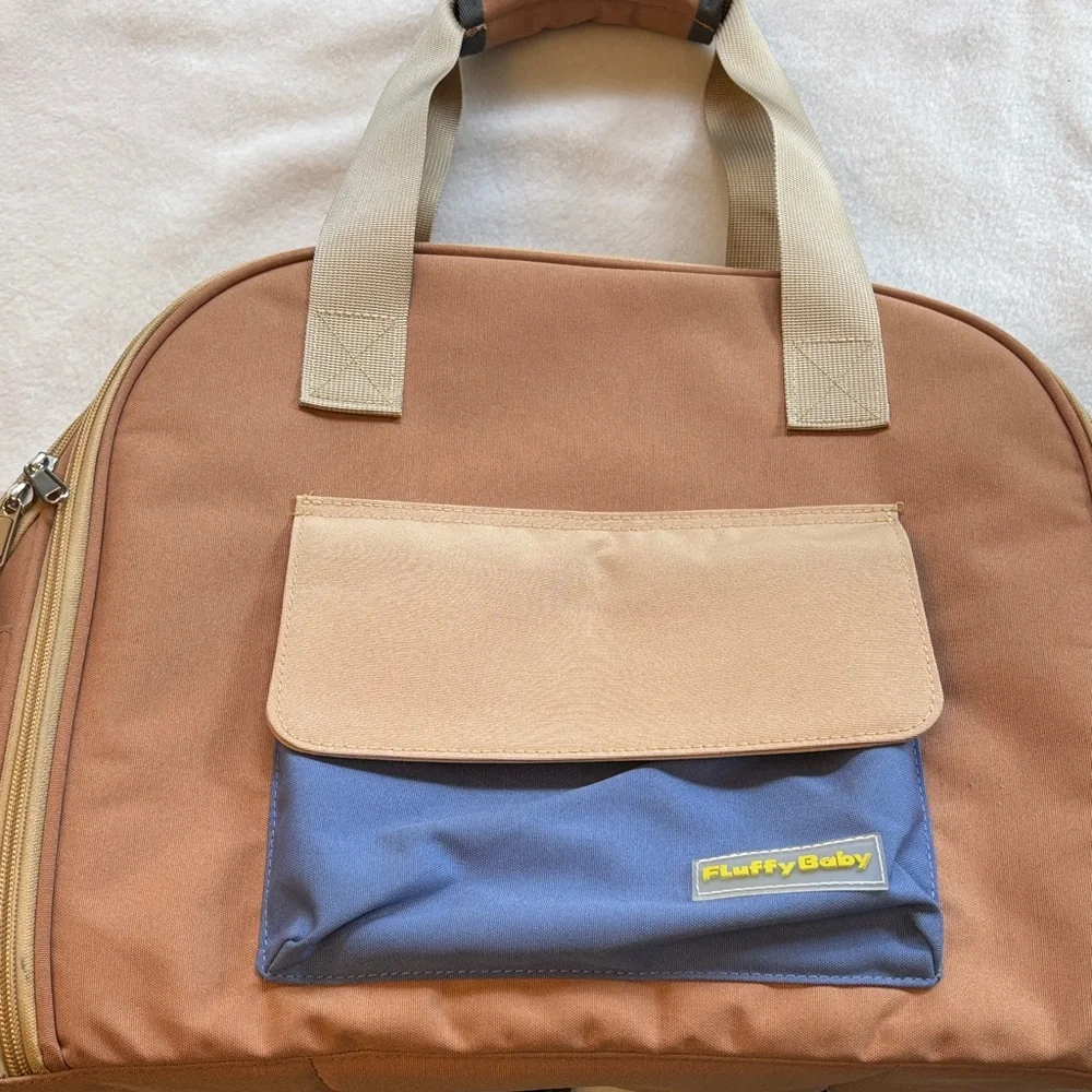 Pink and Blue Expandable Pet Carrier